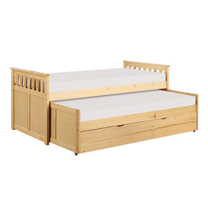 BartlyTwin/Twin Bed with Twin Trundle NATURAL