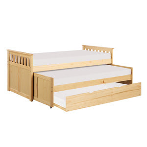 BartlyTwin/Twin Bed with Twin Trundle NATURAL