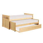 BartlyTwin/Twin Bed with Twin Trundle NATURAL