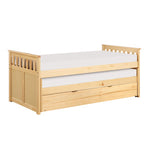 BartlyTwin/Twin Bed with Twin Trundle NATURAL
