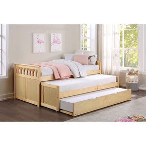BartlyTwin/Twin Bed with Twin Trundle NATURAL