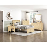 Twin Bartly Platform Bed NATURAL