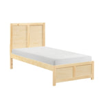 Twin Bartly Platform Bed NATURAL