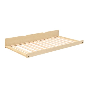 BartlyTwin Bookcase Platform Bed with Twin Trundle NATURAL