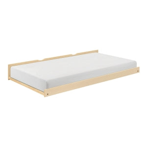 BartlyTwin Bookcase Platform Bed with Twin Trundle NATURAL