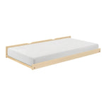 BartlyTwin Bookcase Platform Bed with Twin Trundle NATURAL
