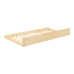 BartlyTwin Bookcase Platform Bed with Twin Trundle NATURAL