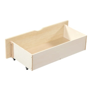 BartlyTwin Bookcase Platform Bed with Storage Boxes NATURAL