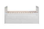 Galen Twin/Twin Trundle Storage Platform Bed WHITE