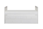 Galen Twin/Twin Trundle Storage Platform Bed WHITE