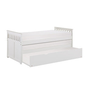 GalenTwin/Twin Bed with Twin Trundle WHITE