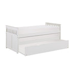 GalenTwin/Twin Bed with Twin Trundle WHITE