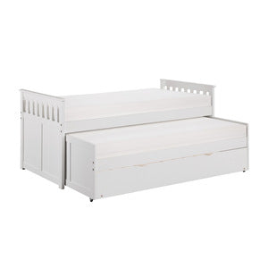 GalenTwin/Twin Bed with Twin Trundle WHITE