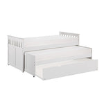 GalenTwin/Twin Bed with Twin Trundle WHITE