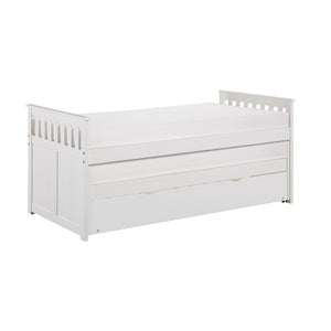 GalenTwin/Twin Bed with Twin Trundle WHITE