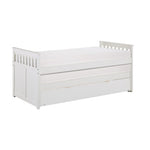 GalenTwin/Twin Bed with Twin Trundle WHITE