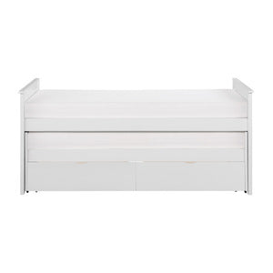 Galen Twin/Twin Bed with Storage Boxes WHITE