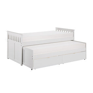 Galen Twin/Twin Bed with Storage Boxes WHITE