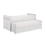 Galen Twin/Twin Bed with Storage Boxes WHITE