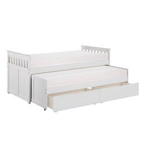 Galen Twin/Twin Bed with Storage Boxes WHITE