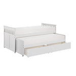 Galen Twin/Twin Bed with Storage Boxes WHITE