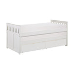 Galen Twin/Twin Bed with Storage Boxes WHITE