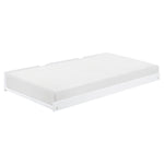 Galen Twin Bookcase Corner Platform Bed with Twin Trundle WHITE