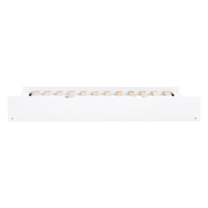 GalenTwin Bookcase Platform Bed with Twin Trundle. WHITE