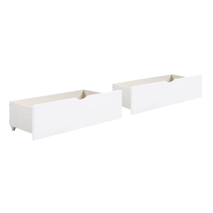 GalenTwin Bookcase Corner Platform Bed with Storage Boxes WHITE