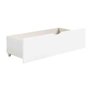 GalenTwin Bookcase Platform Bed with Storage Boxes WHITE