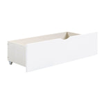 GalenTwin Bookcase Platform Bed with Storage Boxes WHITE
