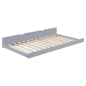 OrionTwin Bookcase Platform Bed with Twin Trundle GREY