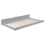 OrionTwin Bookcase Platform Bed with Twin Trundle GREY
