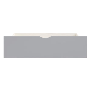 OrionTwin Bookcase Corner Platform Bed with Storage Boxes GREY