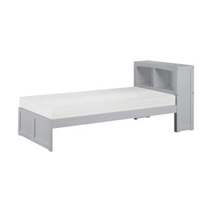 OrionTwin Bookcase Platform Bed GREY