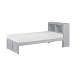 OrionTwin Bookcase Platform Bed GREY