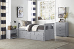 Orion Twin/Twin Trundle Storage Platform Bed GREY