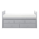 Orion Twin/Twin Trundle Storage Platform Bed GREY