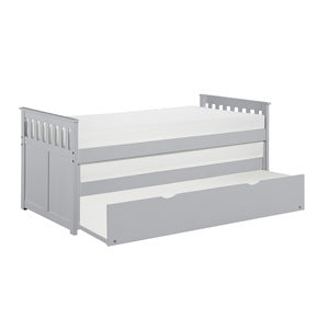 OrionTwin/Twin Bed with Twin Trundle GREY