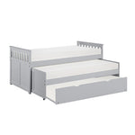 OrionTwin/Twin Bed with Twin Trundle GREY