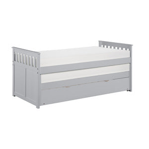 OrionTwin/Twin Bed with Twin Trundle GREY