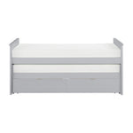 OrionTwin/Twin Bed with Storage Boxes GREY