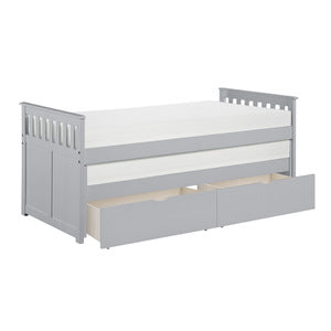 OrionTwin/Twin Bed with Storage Boxes GREY