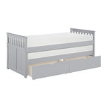 OrionTwin/Twin Bed with Storage Boxes GREY