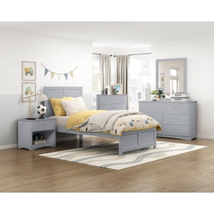 Orion Twin Platform Bed GREY