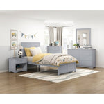 Orion Twin Platform Bed GREY