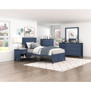 Nora Twin Platform Bed BLUE