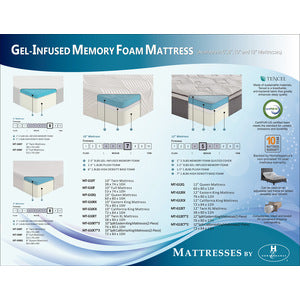 Altair California King 10'' Gel-Infused Memory Foam Mattress