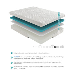 Altair California King 10'' Gel-Infused Memory Foam Mattress