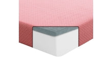 Leo 7" Twin Gel-Infused Memory Foam Pink